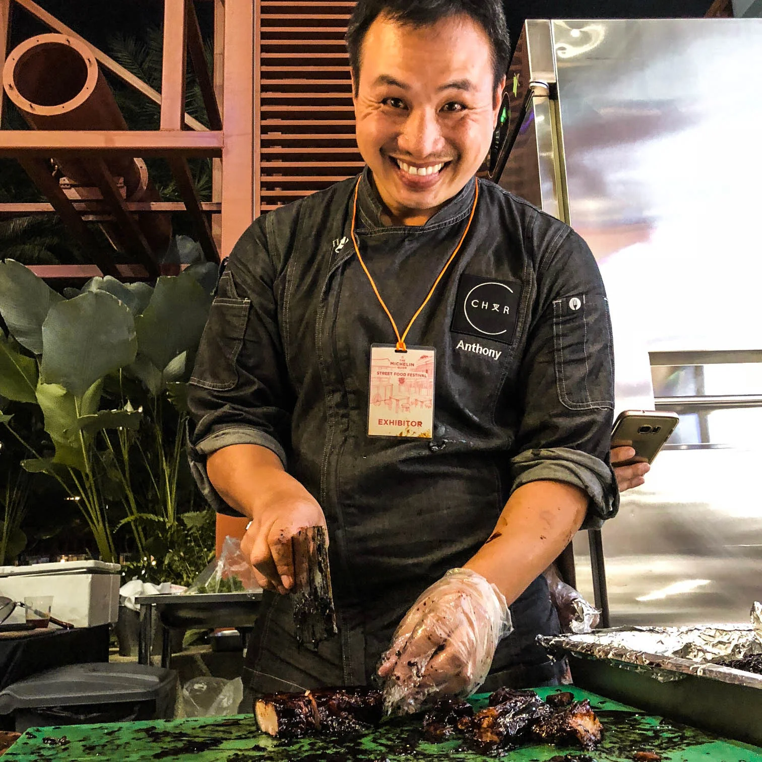 Chef Anthony with his Premium Kurobuta Char Siew