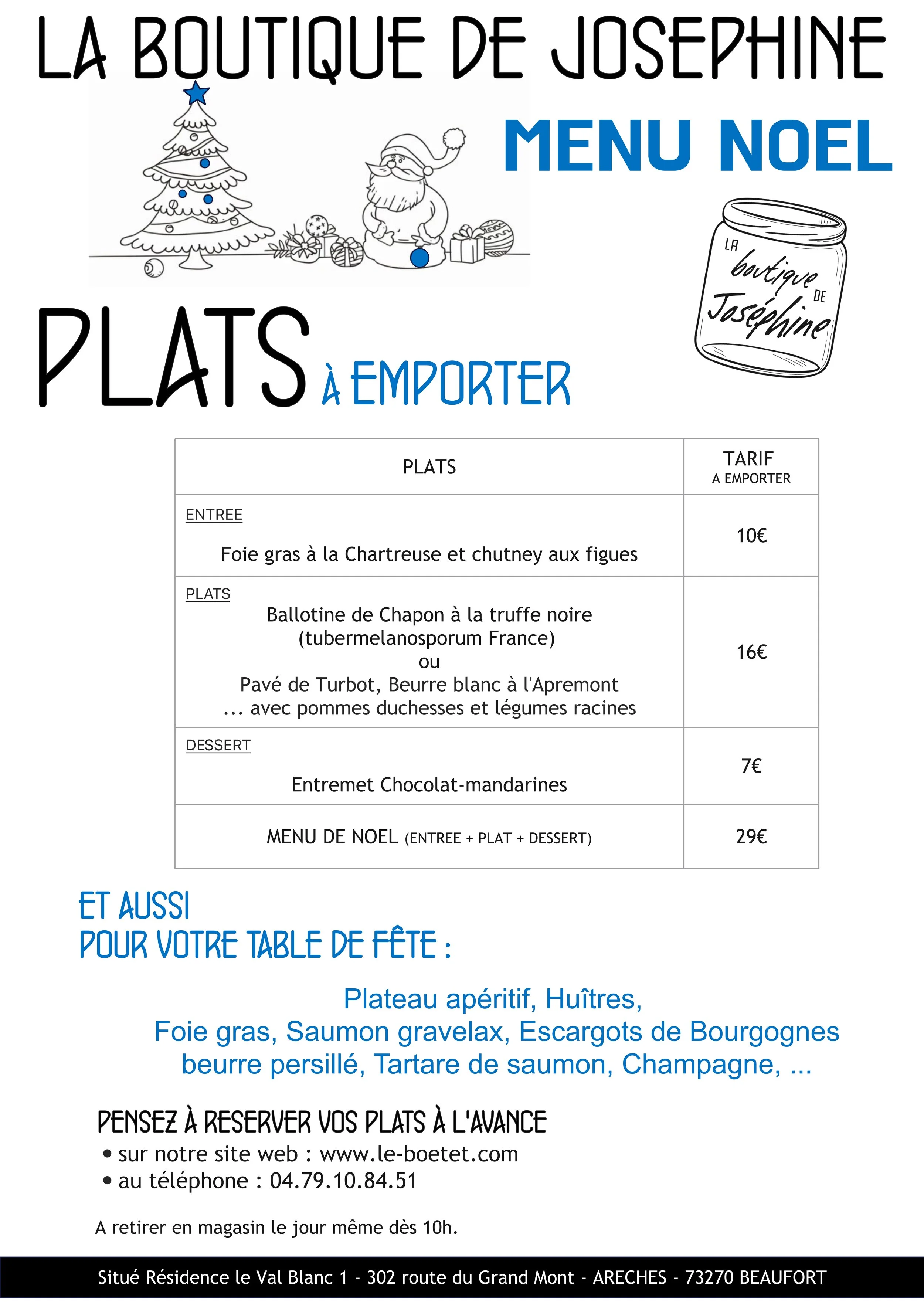 MENU DE NOEL 24/12
