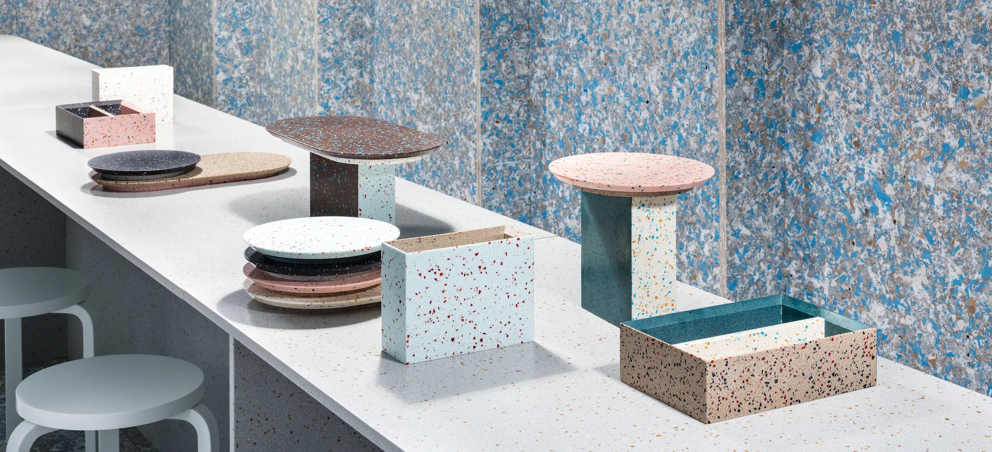 Zero Waste Bistro at WantedDesign Manhattan May 19-22, 2018 , Commissioned by The Finnish Cultural Institute in New York, Curators: Harri Koskinen & Linda Bergroth, Design: Linda Bergrot, Food Concept: Restaurant Nolla, Helsinki, Photography: Nicholas Calcott