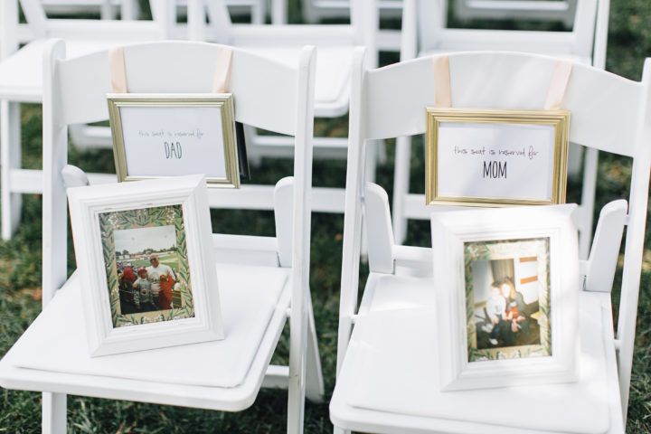 Love this tribute to the parents. We saw this at several weddings where either the bride or groom lost their parents.