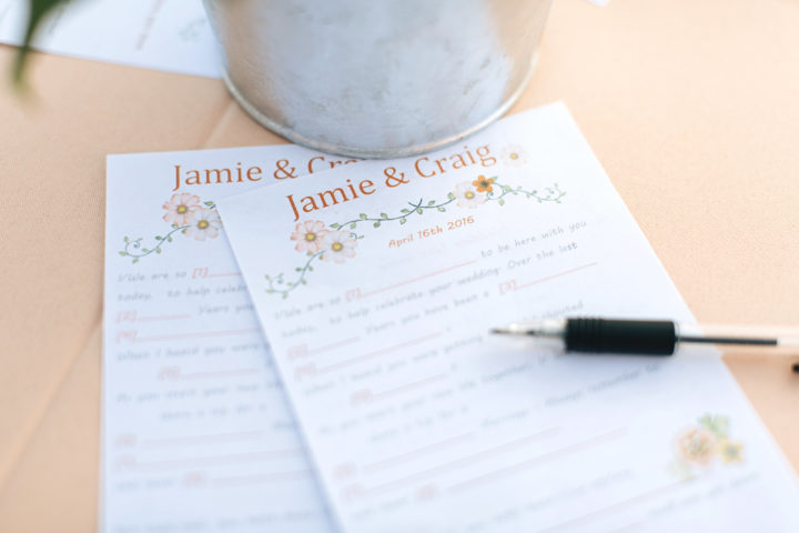 Wedding Mad Libs are always fun!