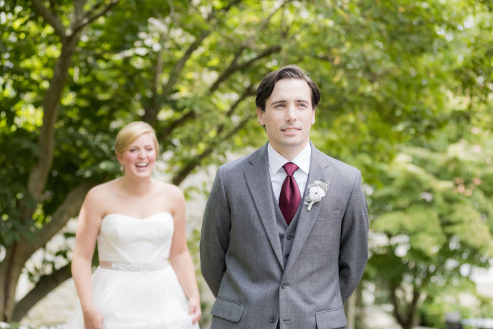 Love the look of pure excitement on the bride’s face as she’s walking to see her groom for the first time!