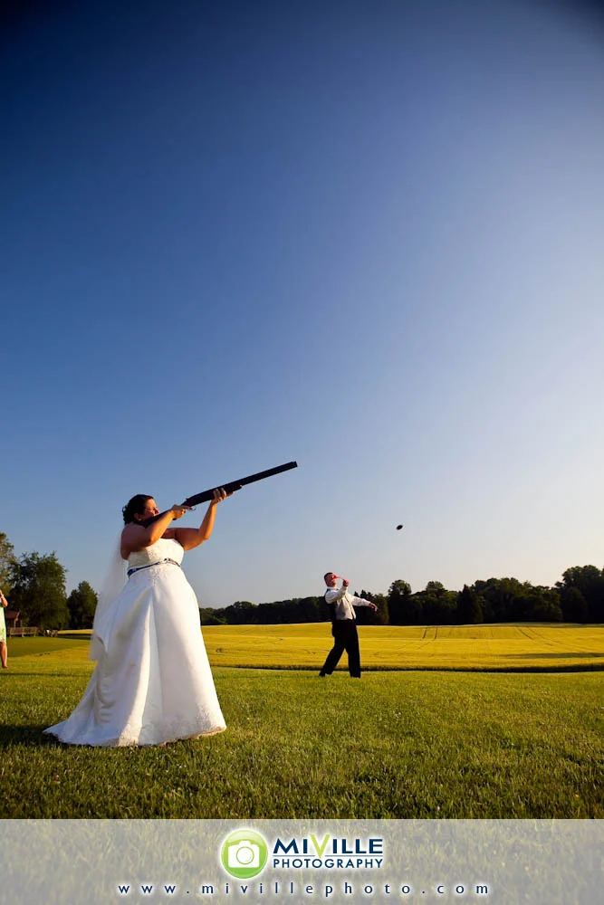Even the bride shot a gun! I was impressed!