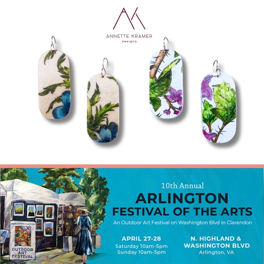 First show of 2024! Come see me in Clarendon next weekend, Saturday and Sunday, 10a-5p. Lots of wonderful new work to share! 
.
.
.
.
.
.
.
.
.
#artfestival #artfestivals #clarendon #arlington #earringshandmade #polymerclayearrings #lightweightearrin