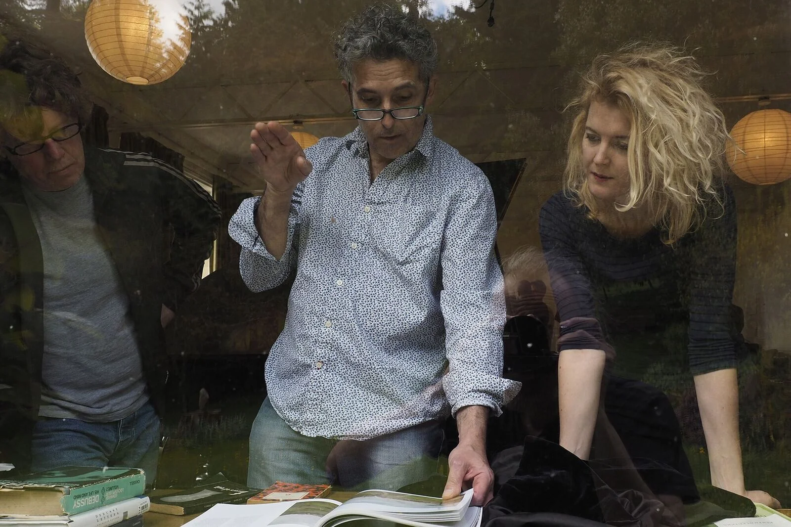 Martin, Steve and Alcyona take a break