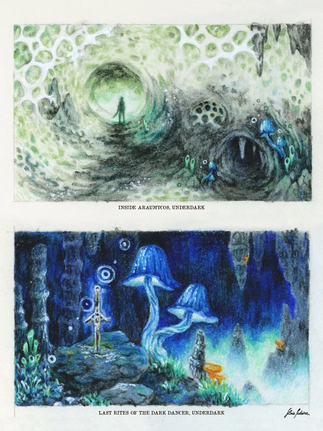 "View from the Underdark", pencil, various years.