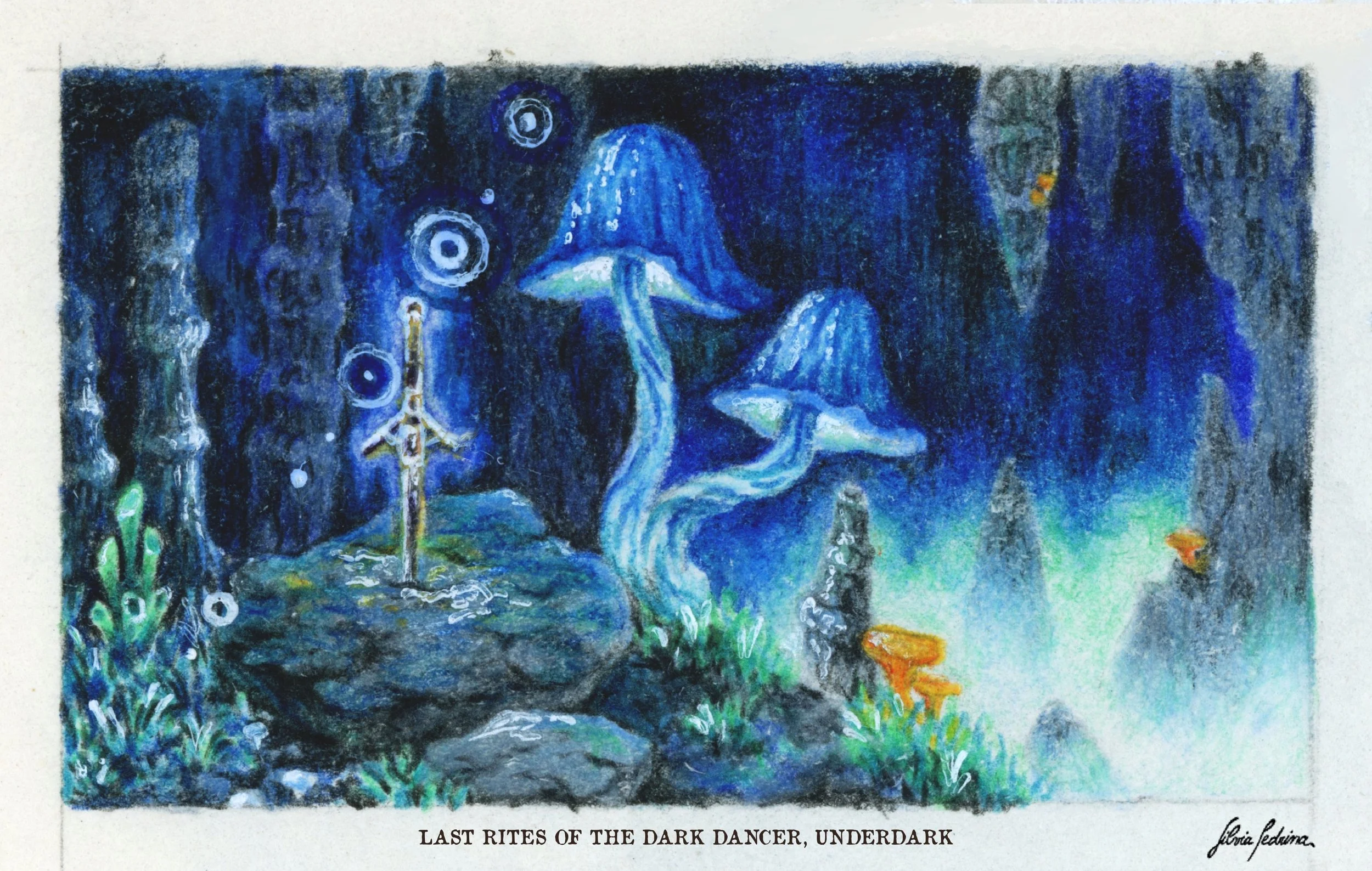 "Last rites of the Dark Dancer", pencil, 2025.