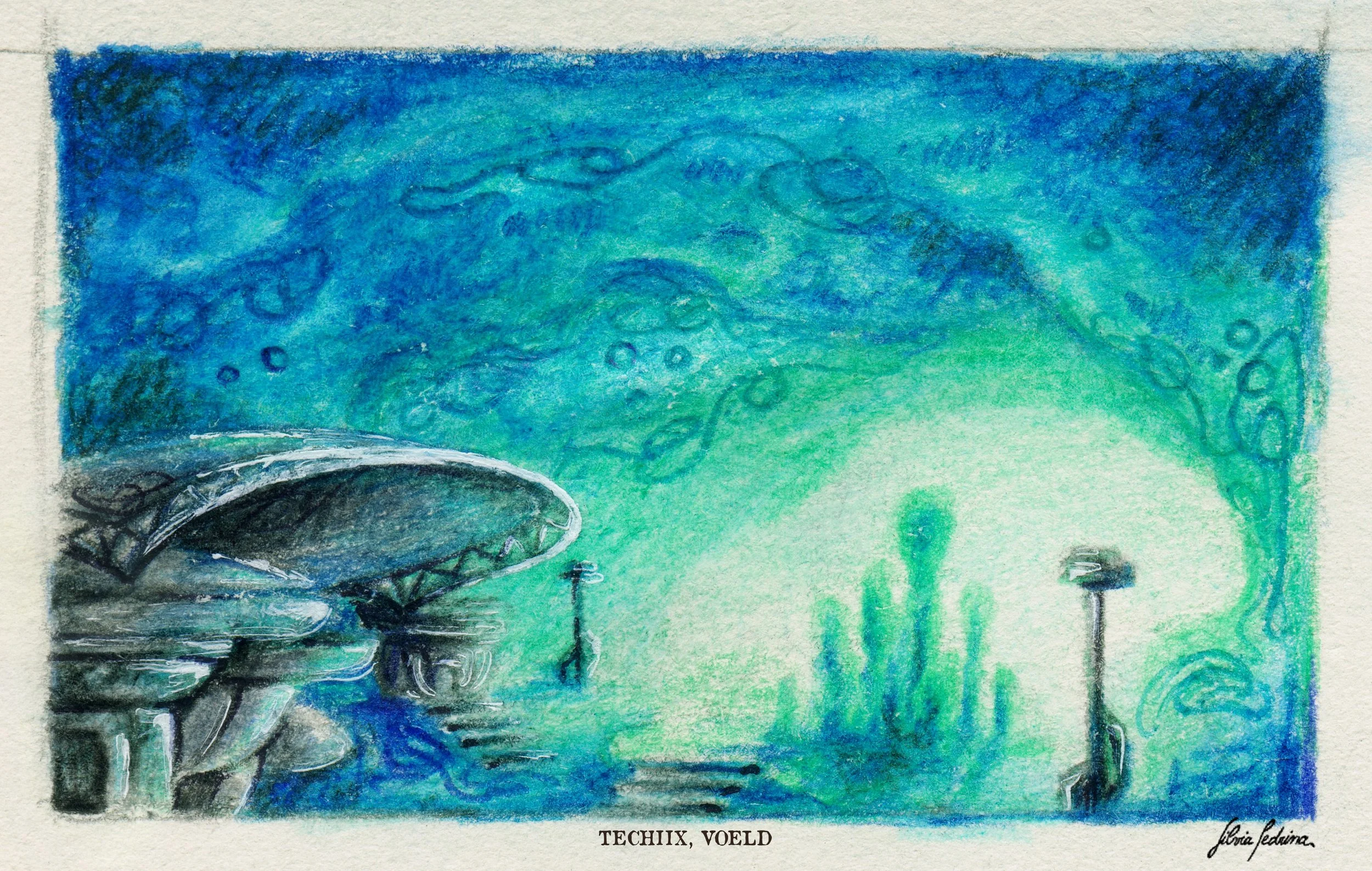 "Techiix, Voeld (fanart)", pencil, 2023.