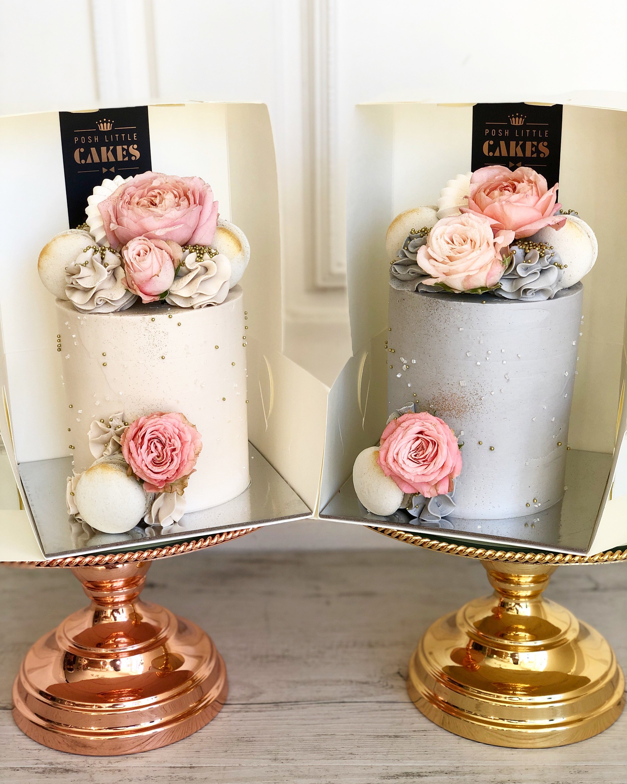 Pretty in Floral Macaron Minicakes