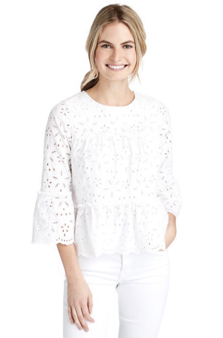 Eyelet Tiered Top