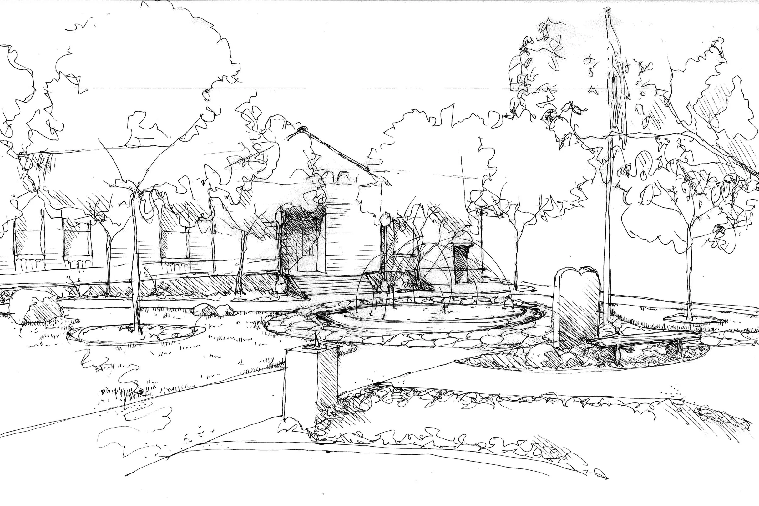 Fallon City Hall Fountain Sketches | Lumos, Inc