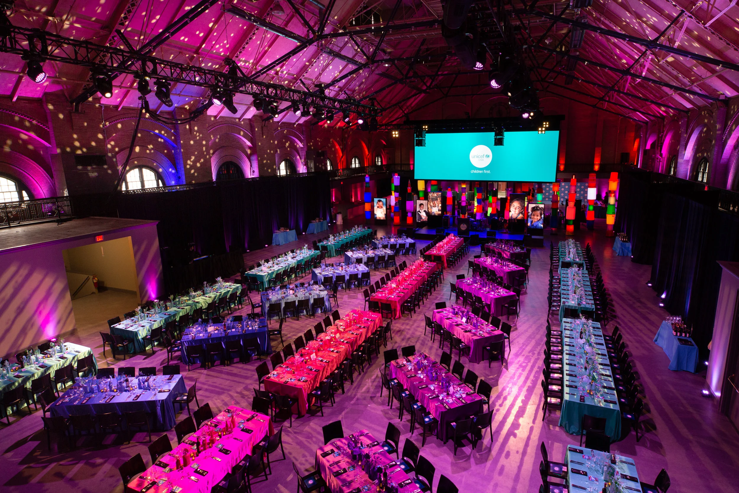 Unicef Gala Port Lighting Systems Colorful LED Lighting and Twinkle Spotlights.jpg
