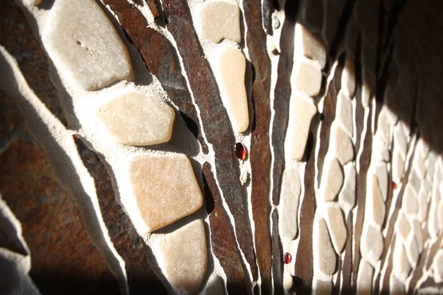 1 Mosaic Detail Glass, Stone and Hand Cut Tiles.JPG