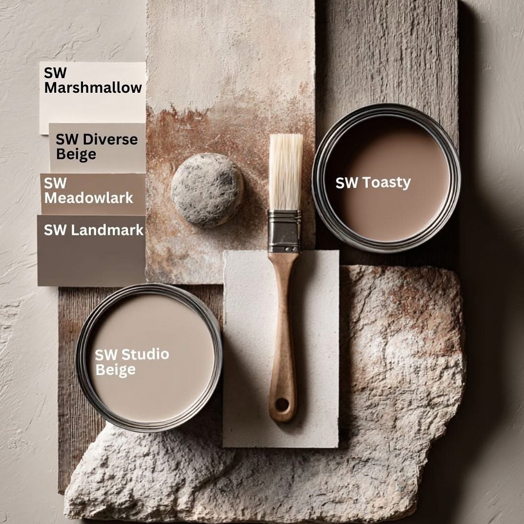 Considering a warm glow palette for your new build? This earthy collection emanates the subtle textures and folds of the outdoors. So many designers create fabulous collections. Thanks to @melaniejadedesign for sharing this inspiring collection☀️