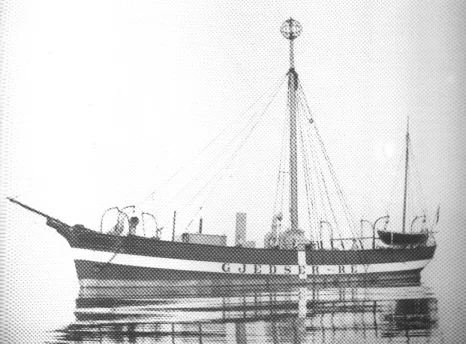 Eine Zeichnung des Feuerschiffes no. III