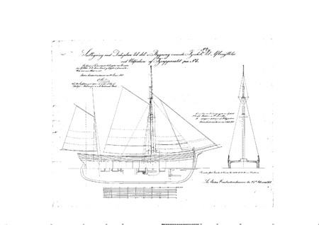 Segel zeichnung des feuerschiff no. IV und V.