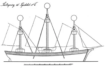 Zeichnung des Feuerschiffes No. VI