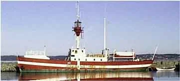 Das Feuerschiff auf seiner heutigen Position in Ebeltoft