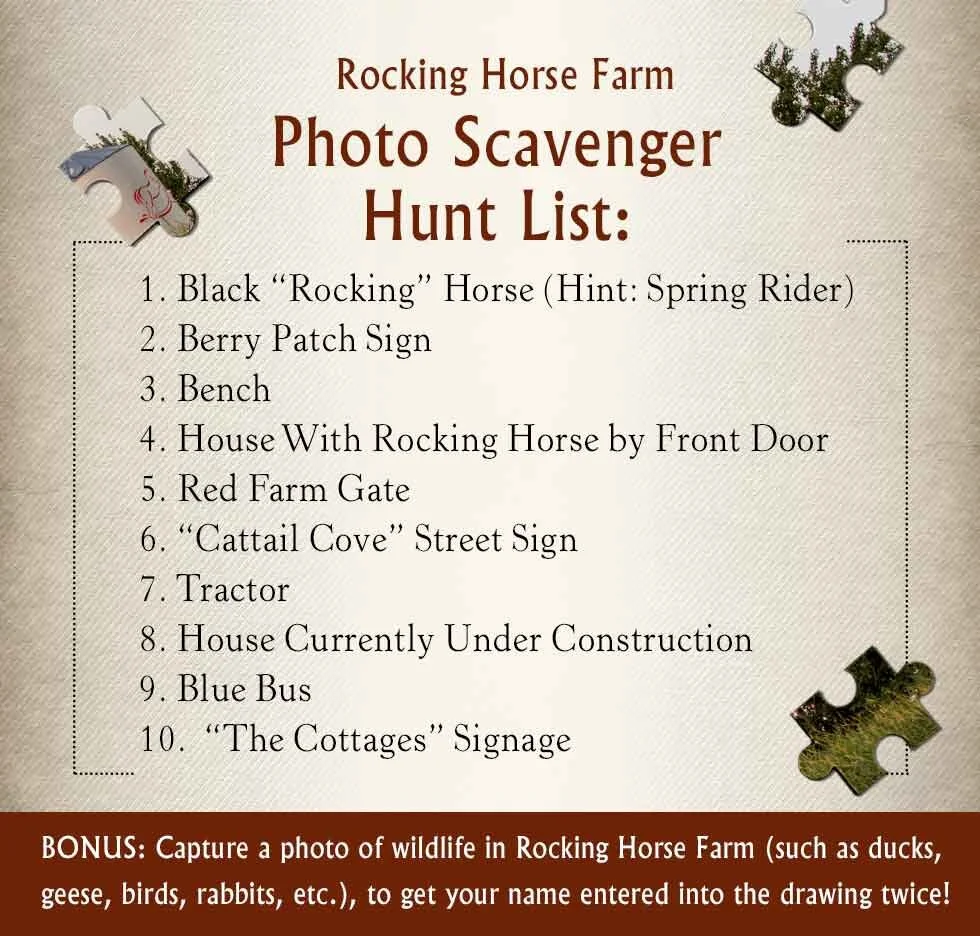Photo Scavenger Hunt! | Rocking Horse Farm