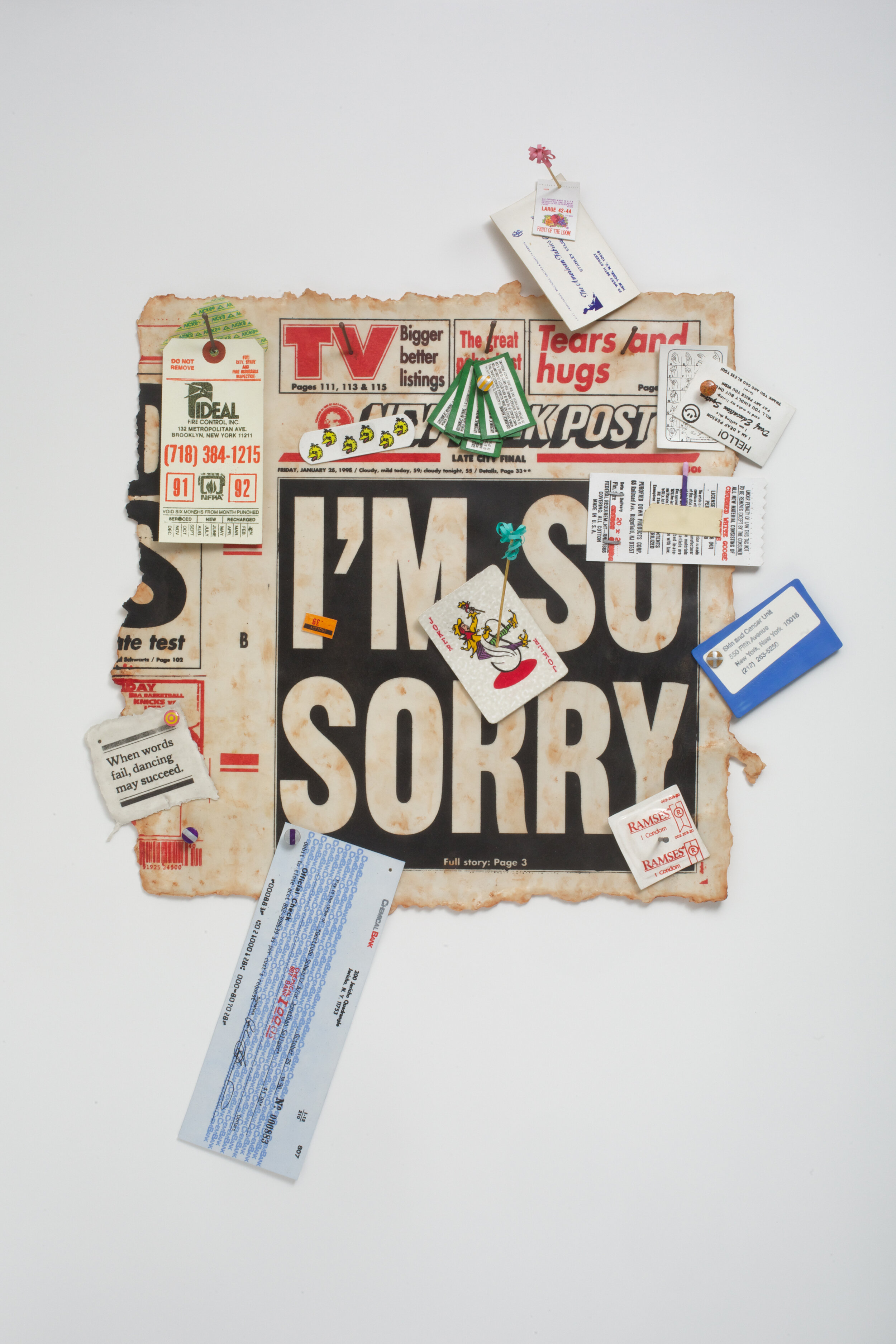 Apology With Scraps, Painted Canvas