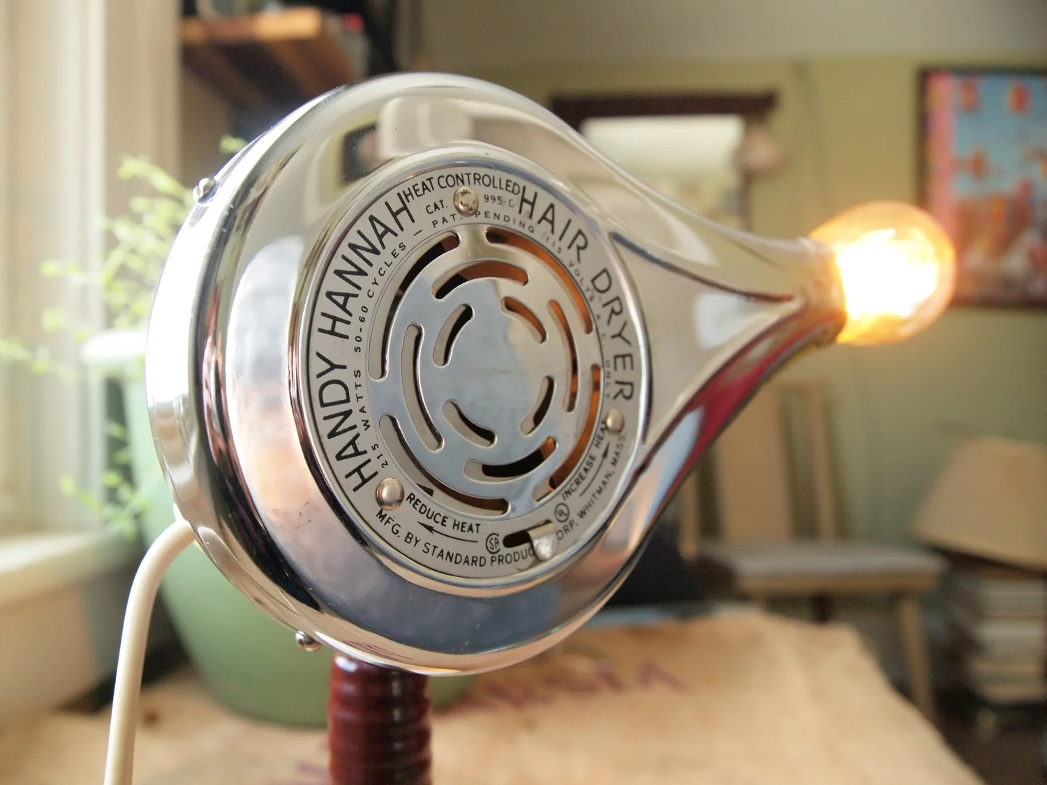 Repurposed Vintage Handy Hannah Hair Dryer Lamps — Light Up Labs