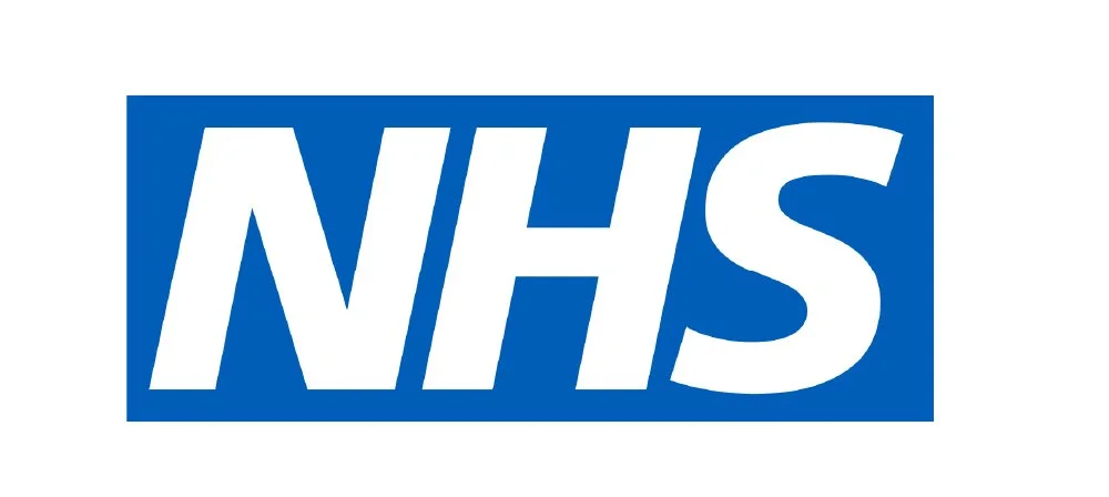 The logo of the NHS, the National Health Service in the United Kingdom, featuring white letters on a blue rectangular background.