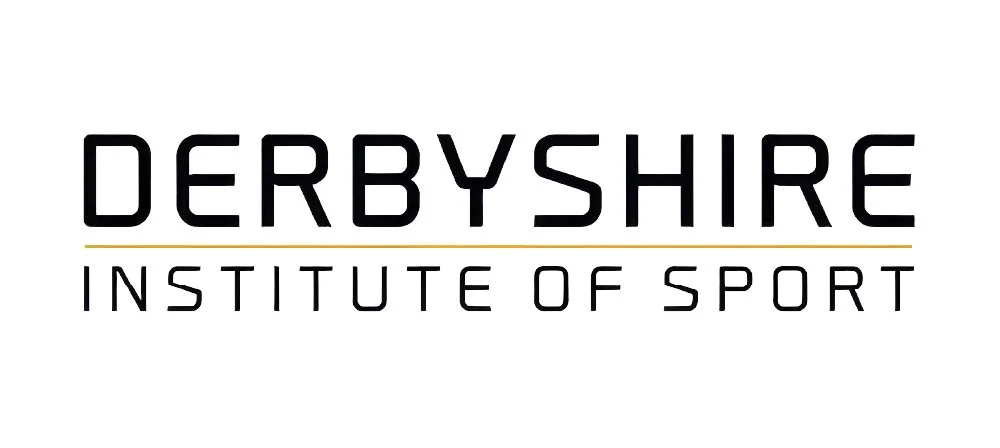 Logo of Derbyshire Institute of Sport with black text
