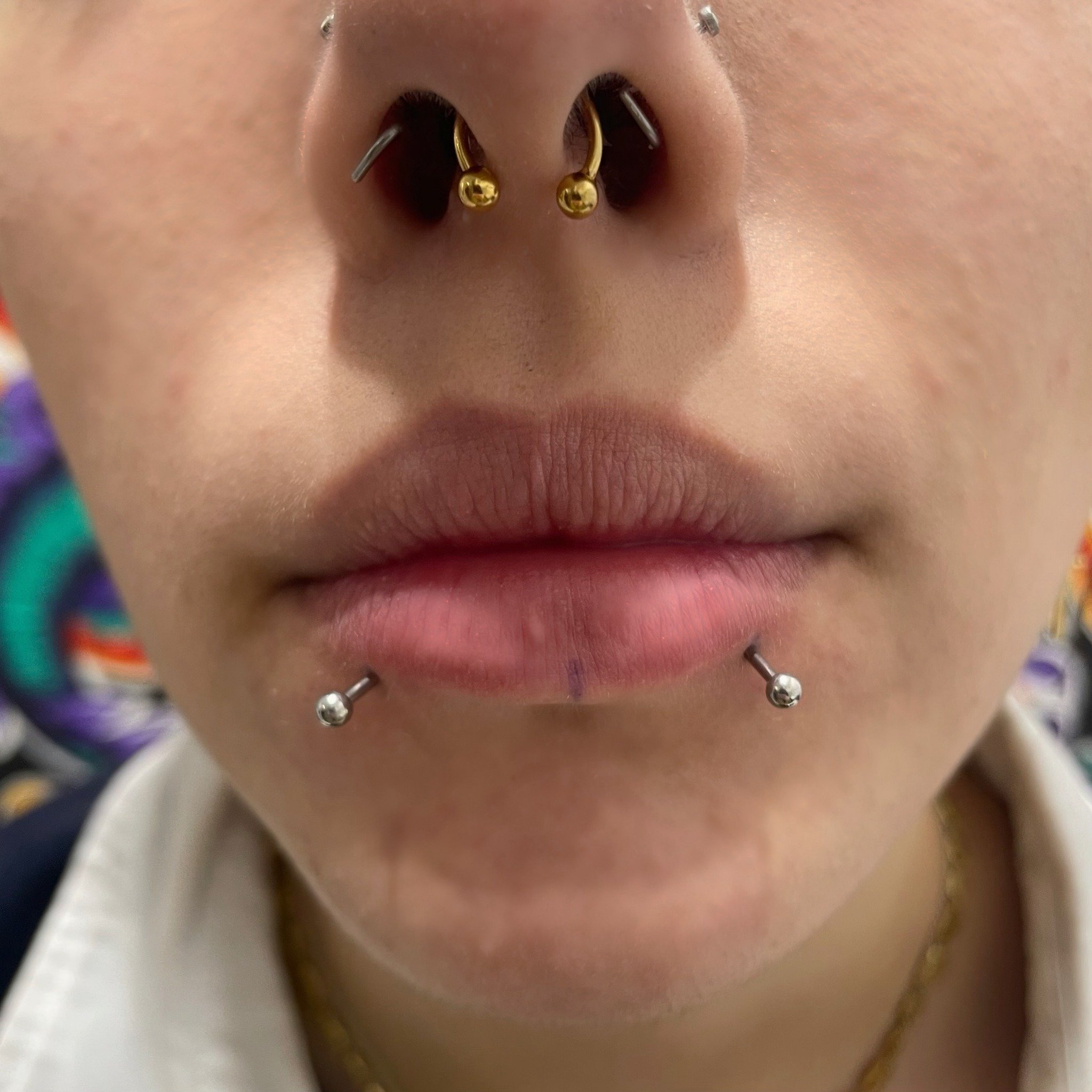 rad pair of snakebites done by @kaylapeacockkk in-store this morning! 🐍👄💉 

today we have both kayla &amp; @ewchelsealee piercing till 5:30pm! 😽

our tarot reader sarah is also in-store 🔮 $60 per 30 mins (cash only)