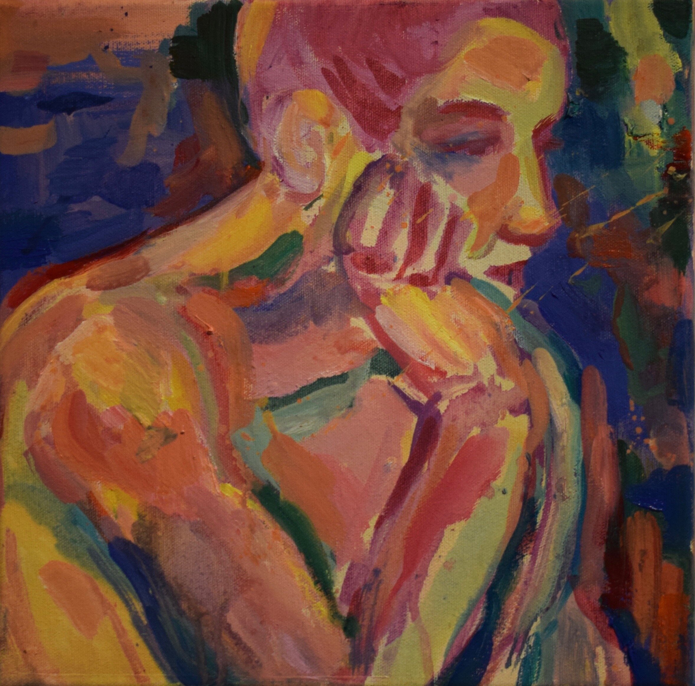 Contemplation I, 30 x 30 cm, oil on canvas, 2021