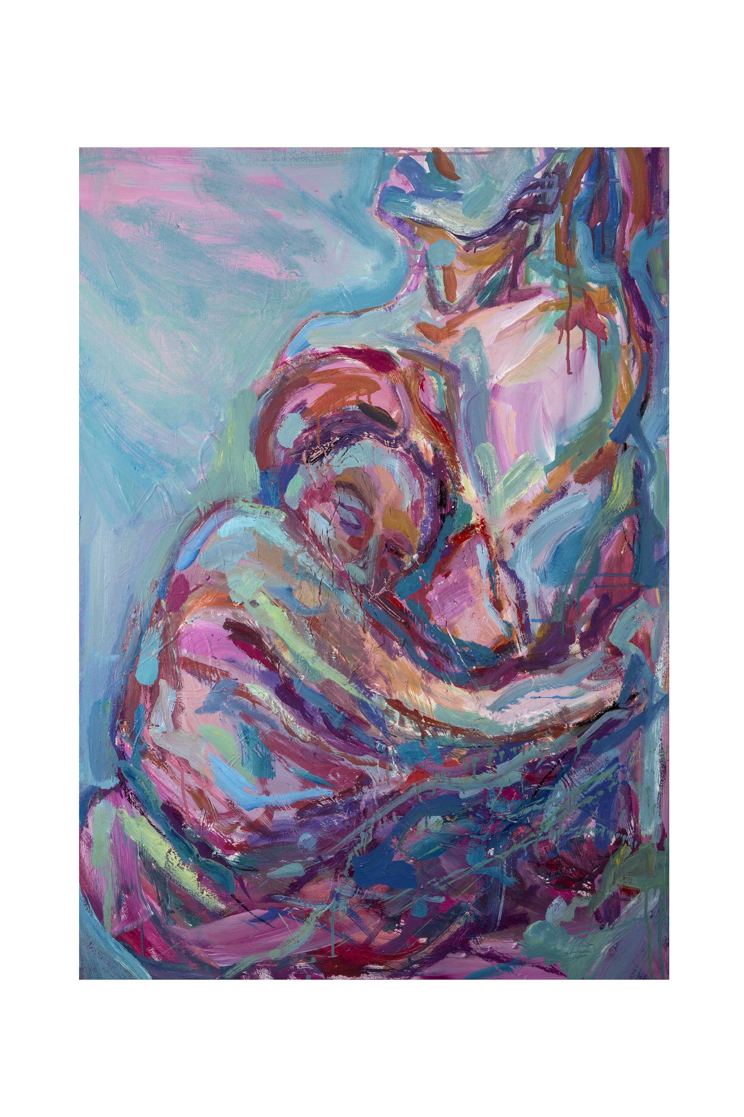 SOLD The Embrace II, oil on canvas, 80 x 100 cm, 2020