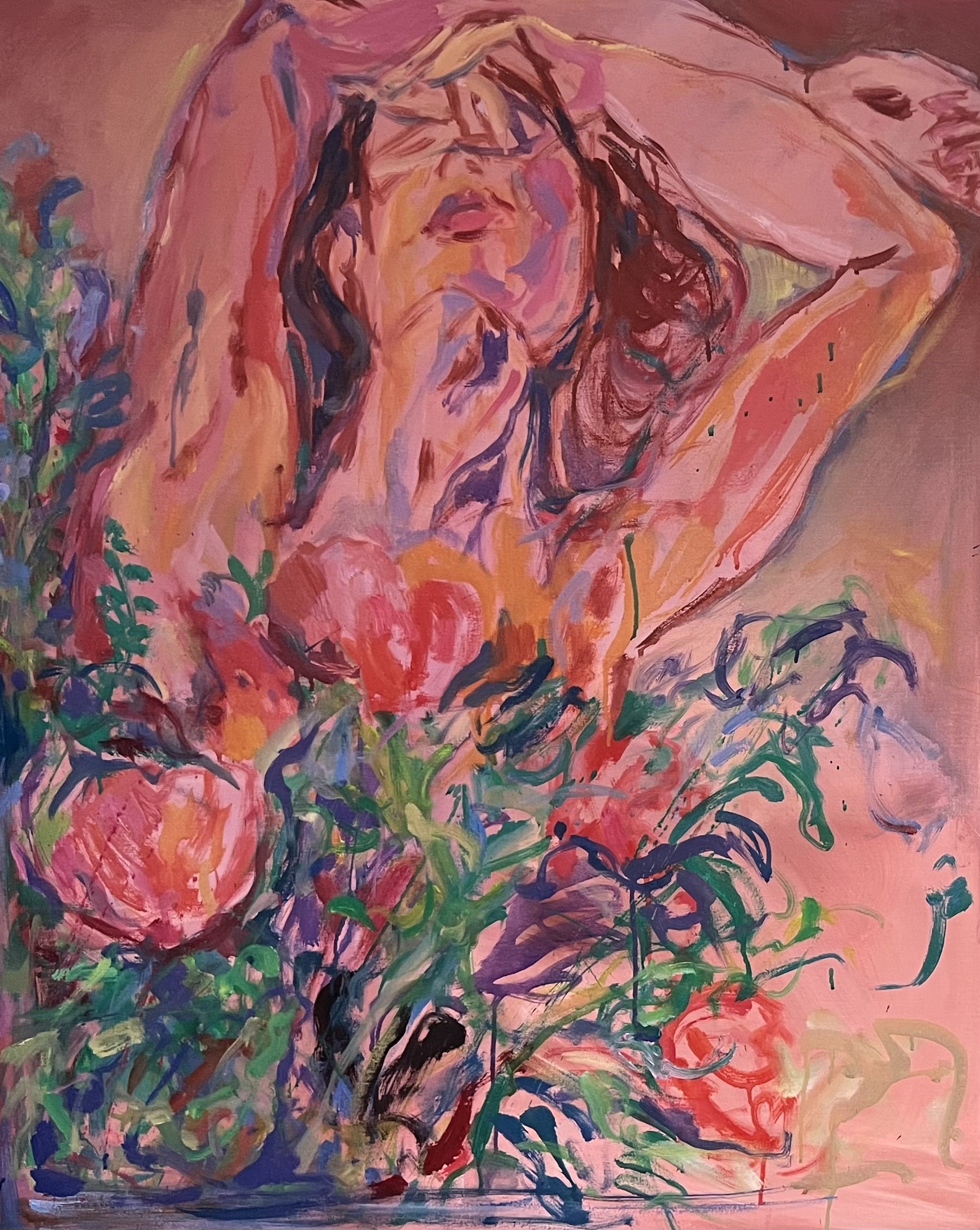 SOLD Garden, 2022, oil on canvas, 100 x 80 cm
