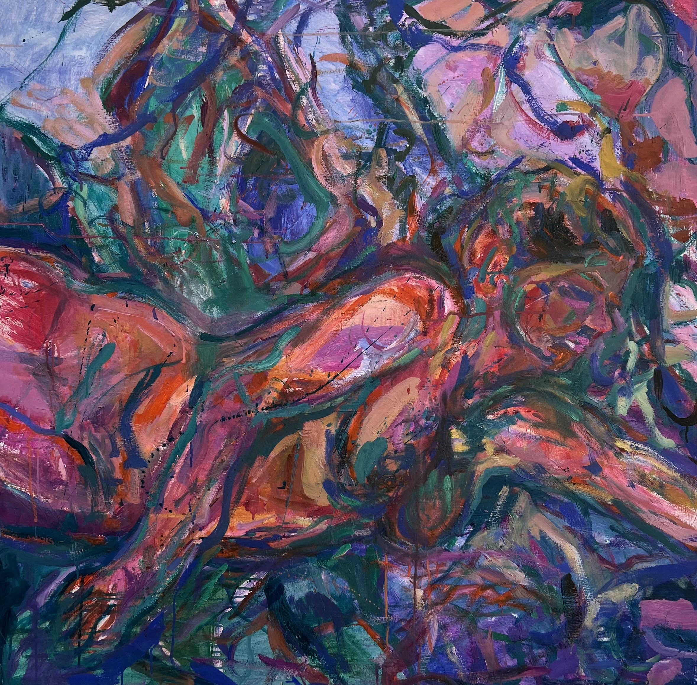 SOLD Undercurrents, 2023, 100 x 100 cm, oil on canvas