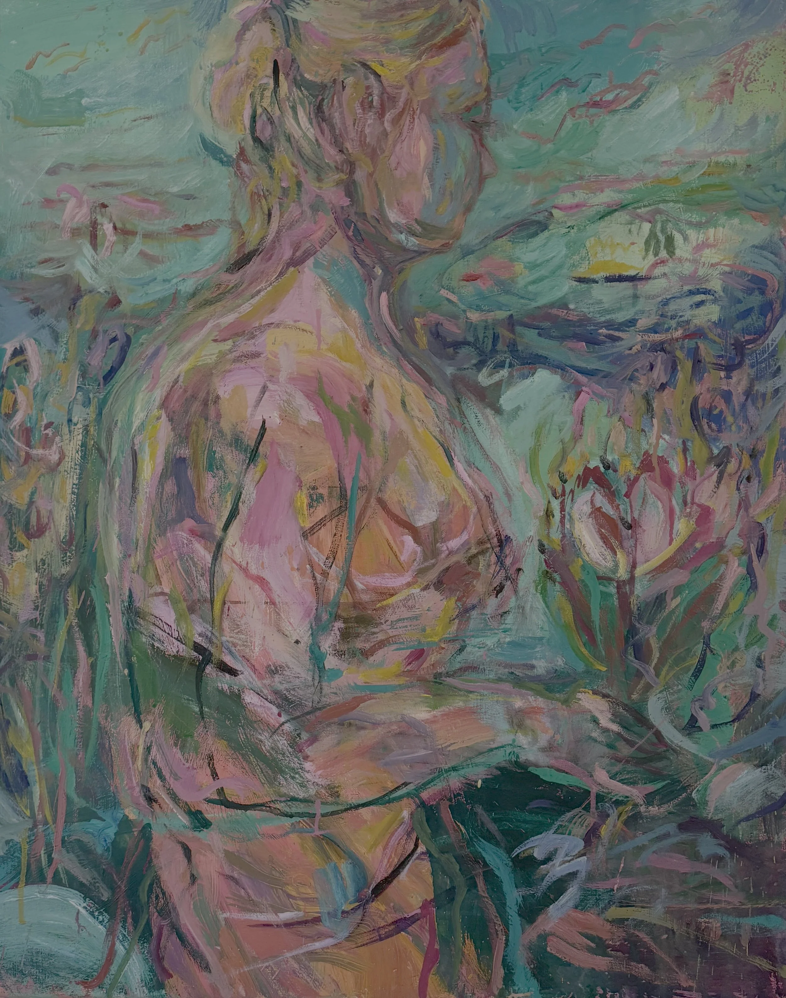 SOLD Inner Garden, Disappearing I, 2024, oil on canvas