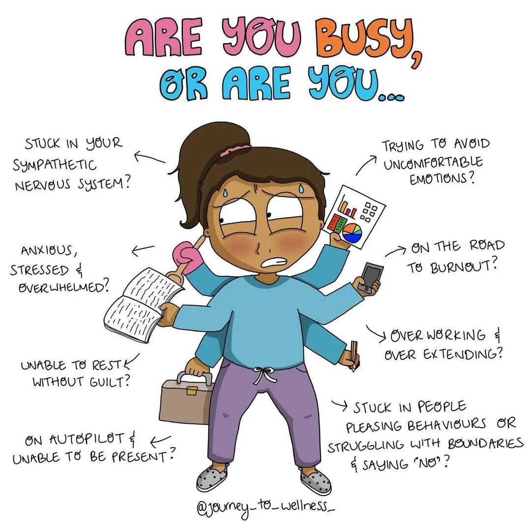 🙋🏻&zwj;♀️Woo! I definitely see myself in this post. Honestly it has been helpful for me to be aware of my tendency to 'stay busy', because it invites me to take a breath and offer myself compassion. 

Do you find yourself staying busy? 
Do you feel