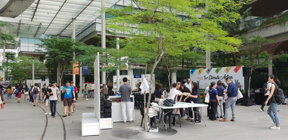 A few of NUS’s Sustainability Roadshow stalls