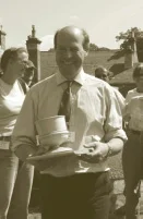 Henry Birch with the wassail bowl for lord home at The Hirsel