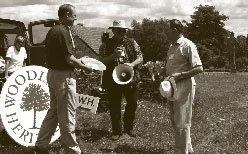 Lewis presents Major Tom Wills with his Yew Bowl