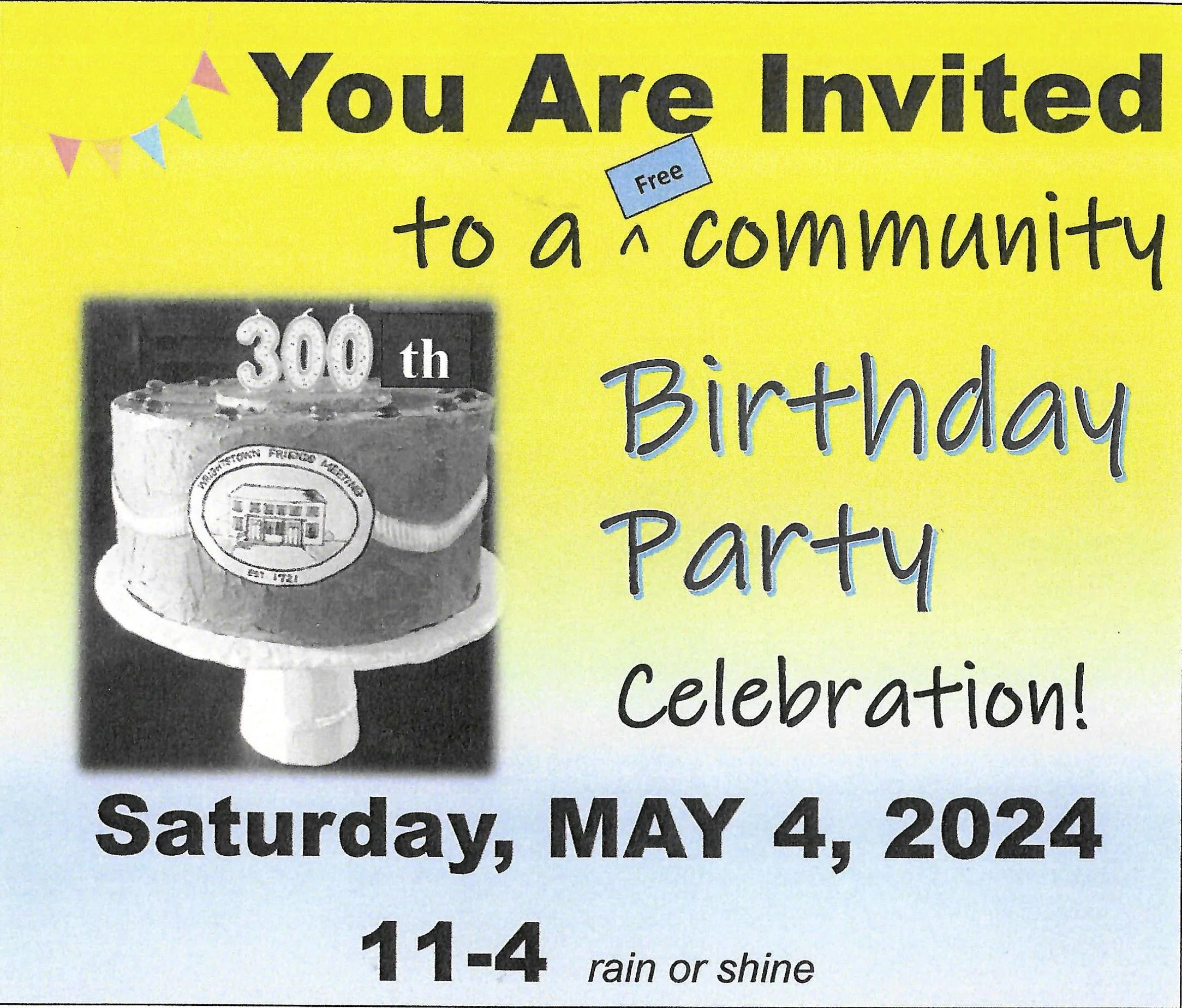 300th Anniversary Celebration of Wrightstown Monthly Meeting Founding