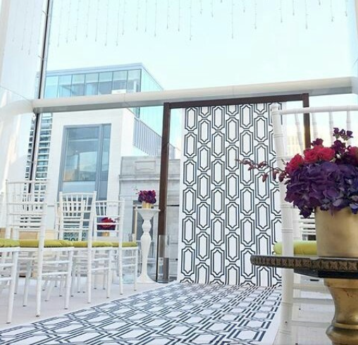 Bespoke Trellis print by Vivian Ducas for CHERRY B EVENTS