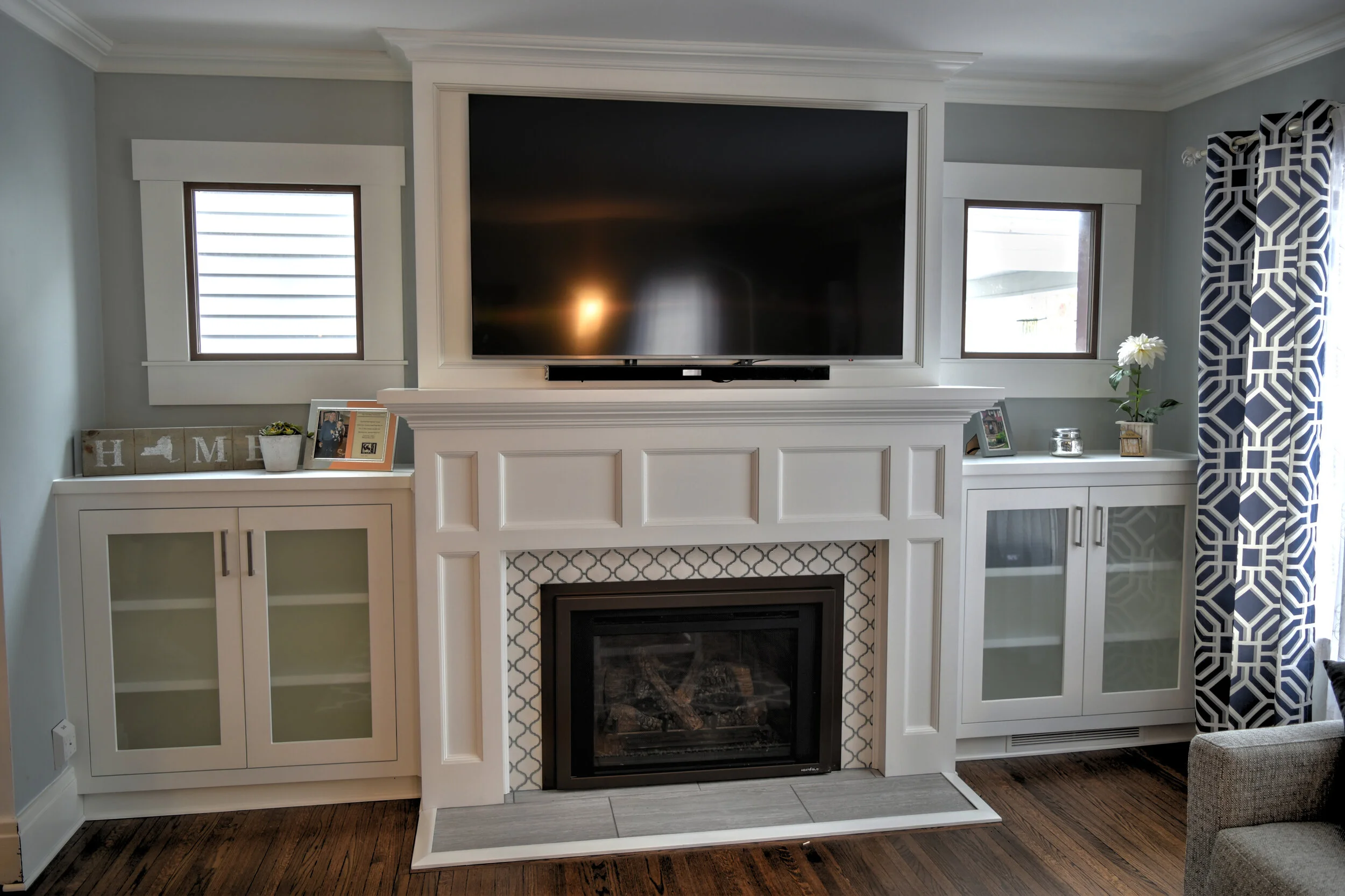 Fireplace In White