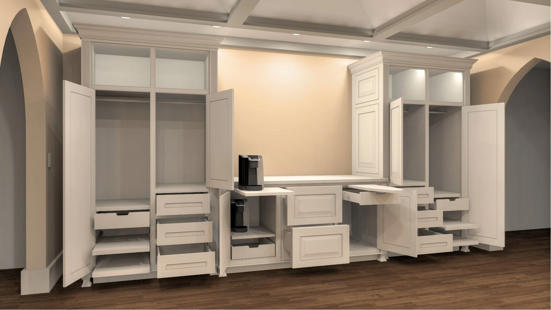 Bedroom Wardrobe Unit Open