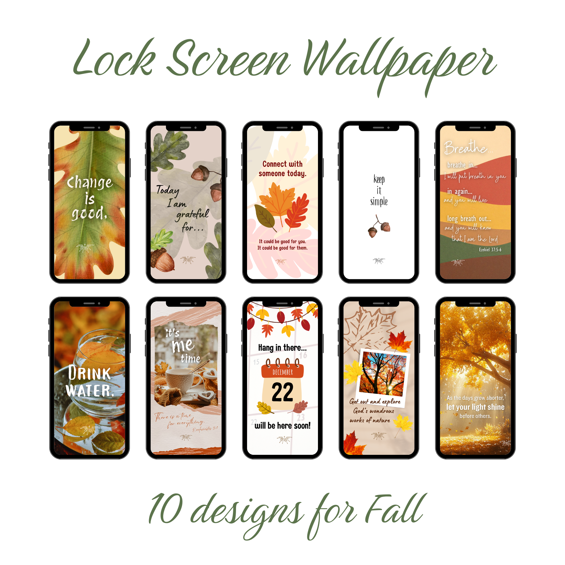 Fall-themed Lock Screen Wallpaper