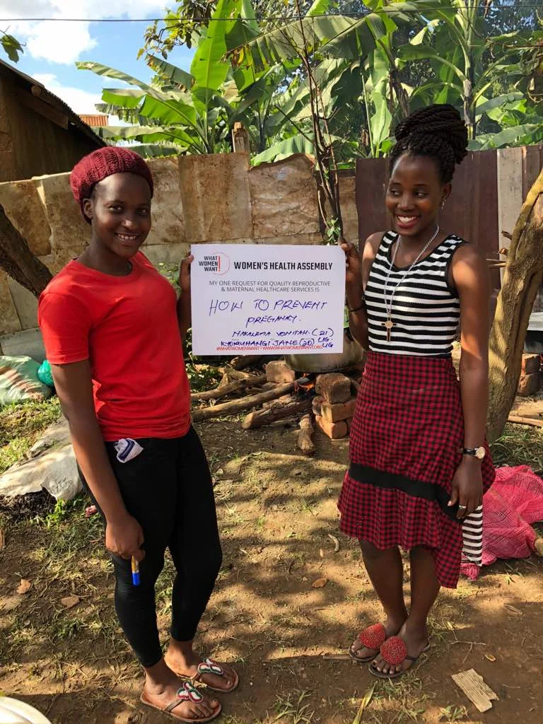Vonitah and Jane are seeing many of their friends get pregnant at an early age and would like information and services to prevent early pregnancy. They are also shy about asking for information on how to prevent pregnancy at the health centers because many health workers think they are still young to be thinking about preventing pregnancy. When we asked them if they would consider condoms, they shied away, clearly showing how uncomfortable it is for them to even speak about some of their reproductive health needs. Their top request for quality reproductive and maternal healthcare services: How to prevent pregnancy.