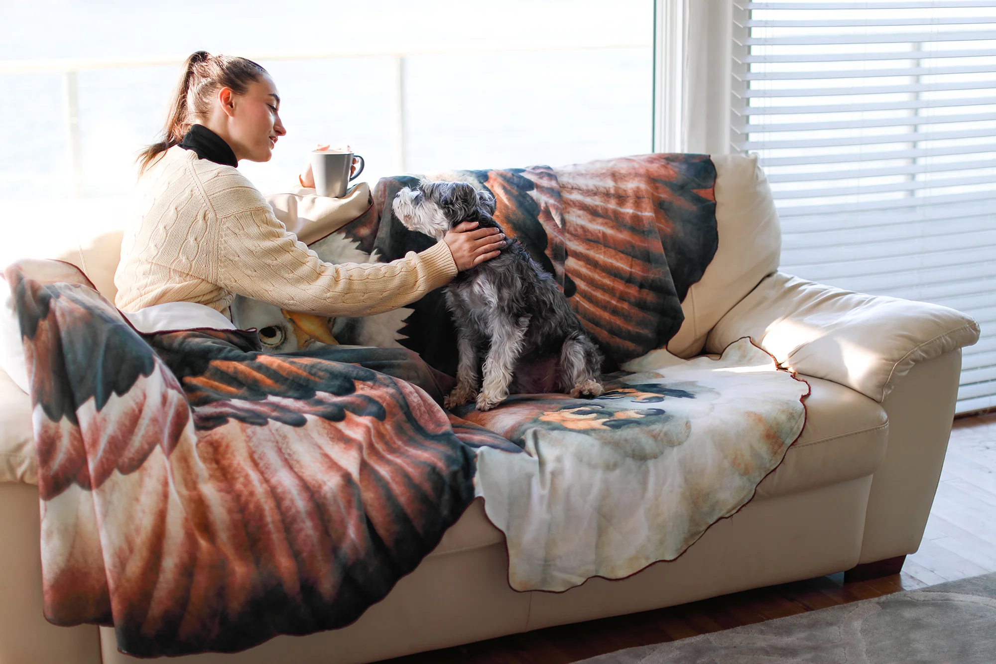 Laylife, towel, eagle, spread, blanket, sheet, throw, cotton, environment, dry, thick, watercolor, art, sustainable, animal, donate, dry, lay, decorate, picnic, beach, ocean, graphic, animal print