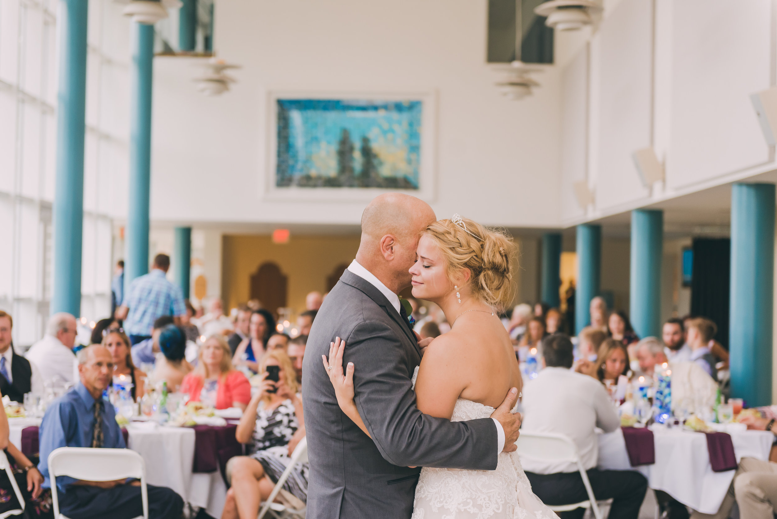 New York bride and her father do their father - daughter dance during a Pennsylvania Wedding