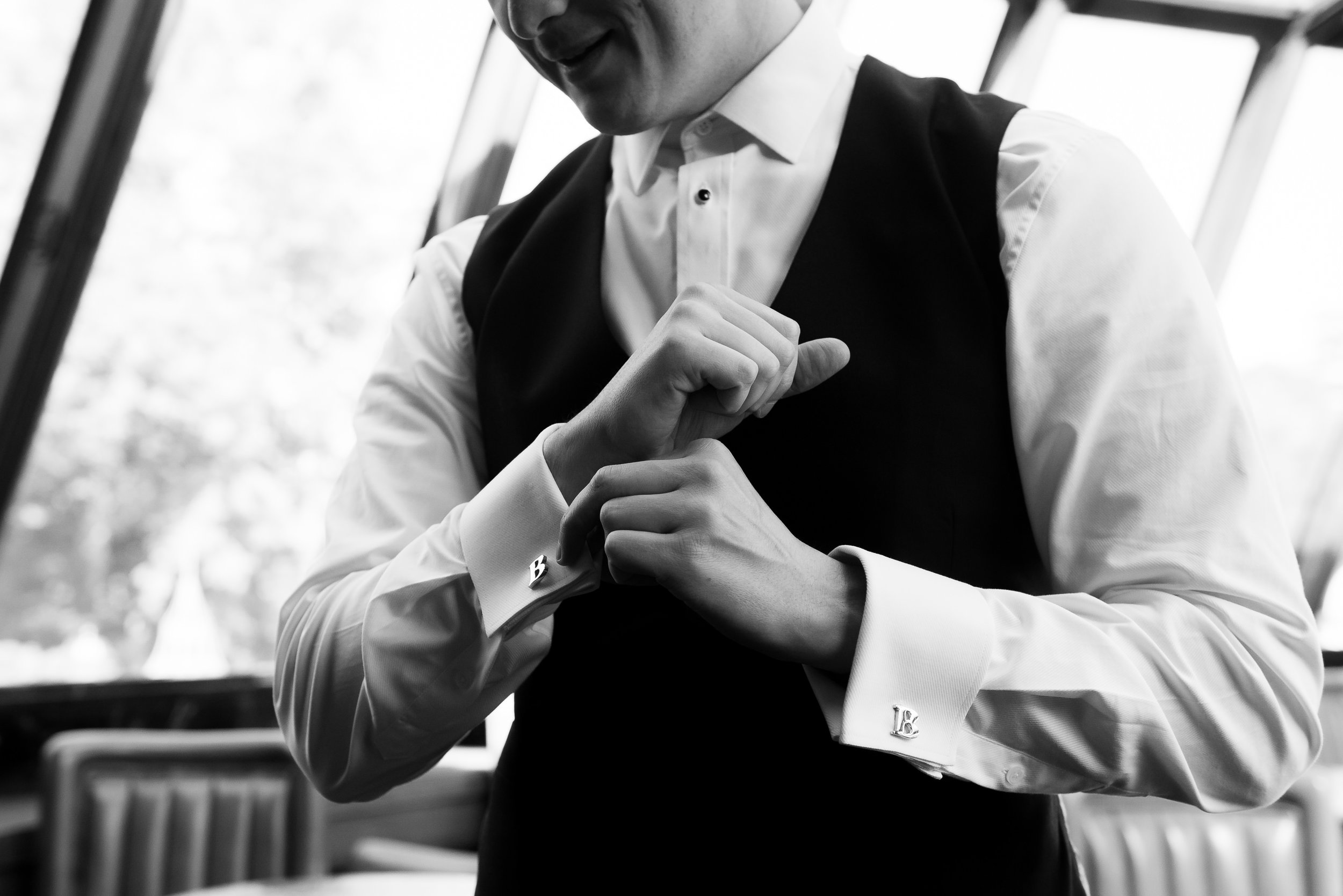 brent as he gets ready for his new jersey wedding at the manor