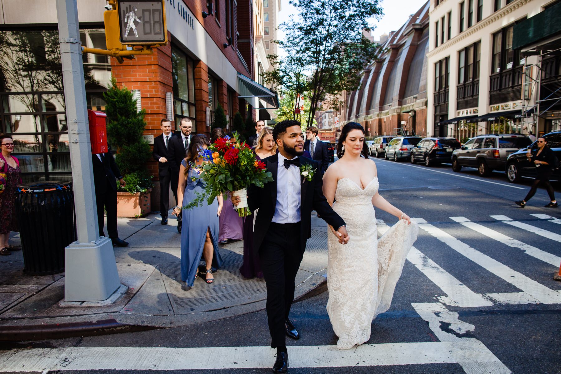  Caitlin and Bryon's wedding near Madison Square Park at the Giraffe Hotel in Midtown Manhattan. We approached this day as photjournalist wedding photographers first, aiming to create natural, authentic, but creative photos that tell an emotional and