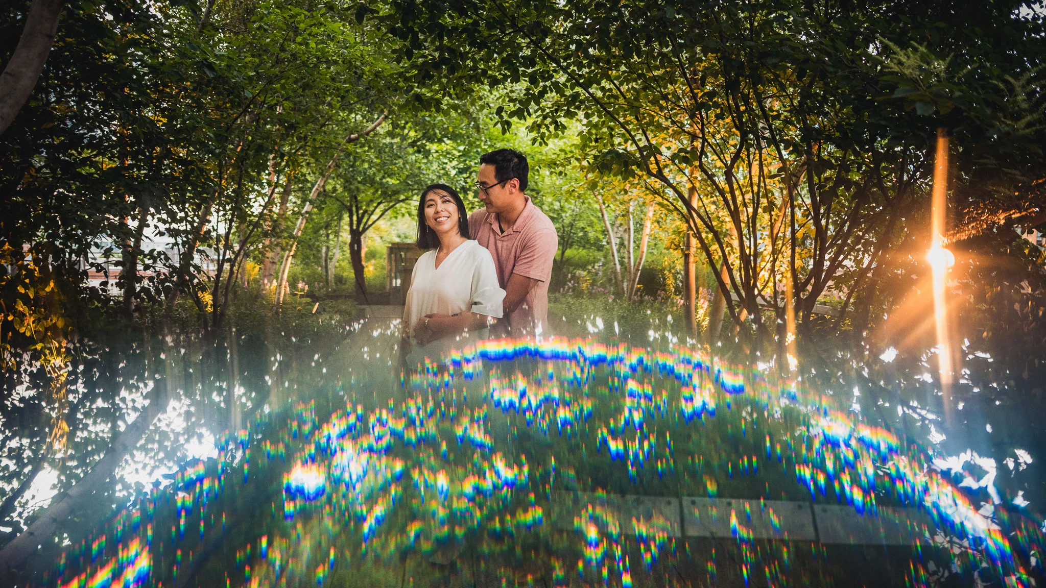 Photographs from Justine and Adrian's engagement session on the High Line in Chelsea, Manhattan. I love taking unique locations like this in New York to stretch myself creatively and try something new.