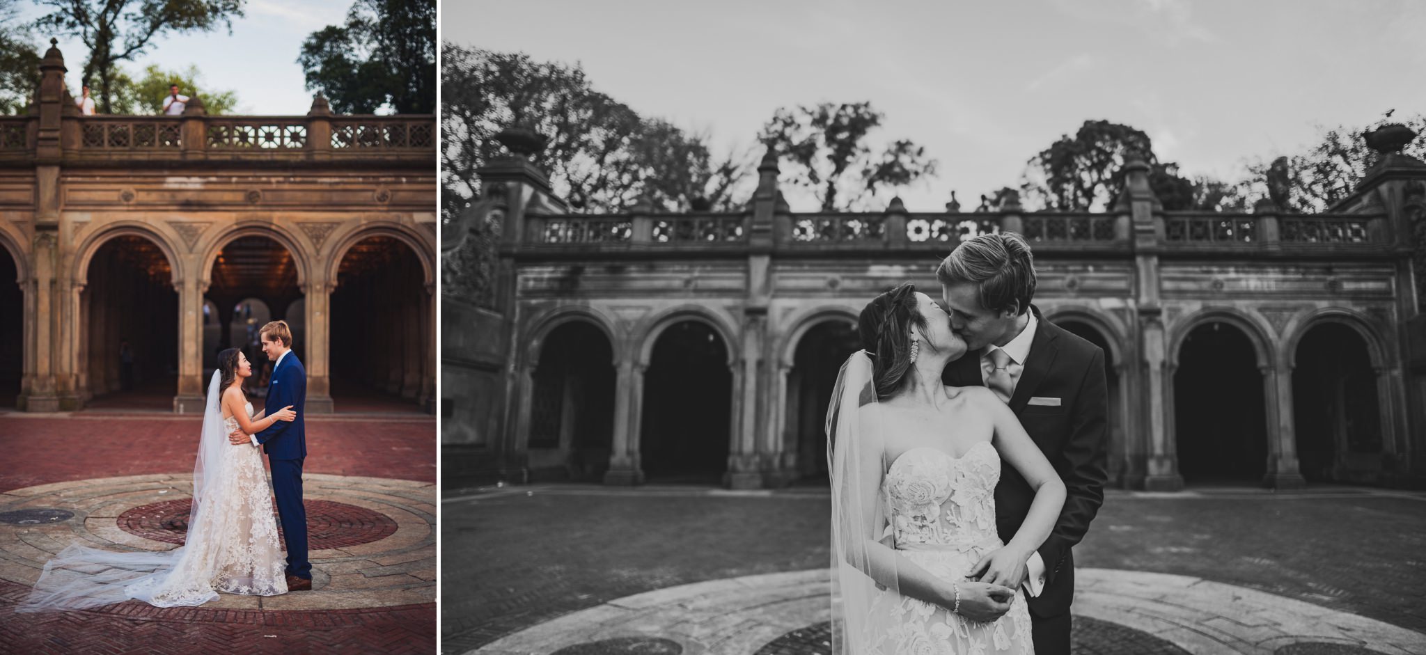  wedding bridal session for Wendy and Andreas in Central Park, near the bethesda terrace. We were just playing around with the time, trying to catch the light as the sun was setting. I think central park is a great location to take photos in, althoug