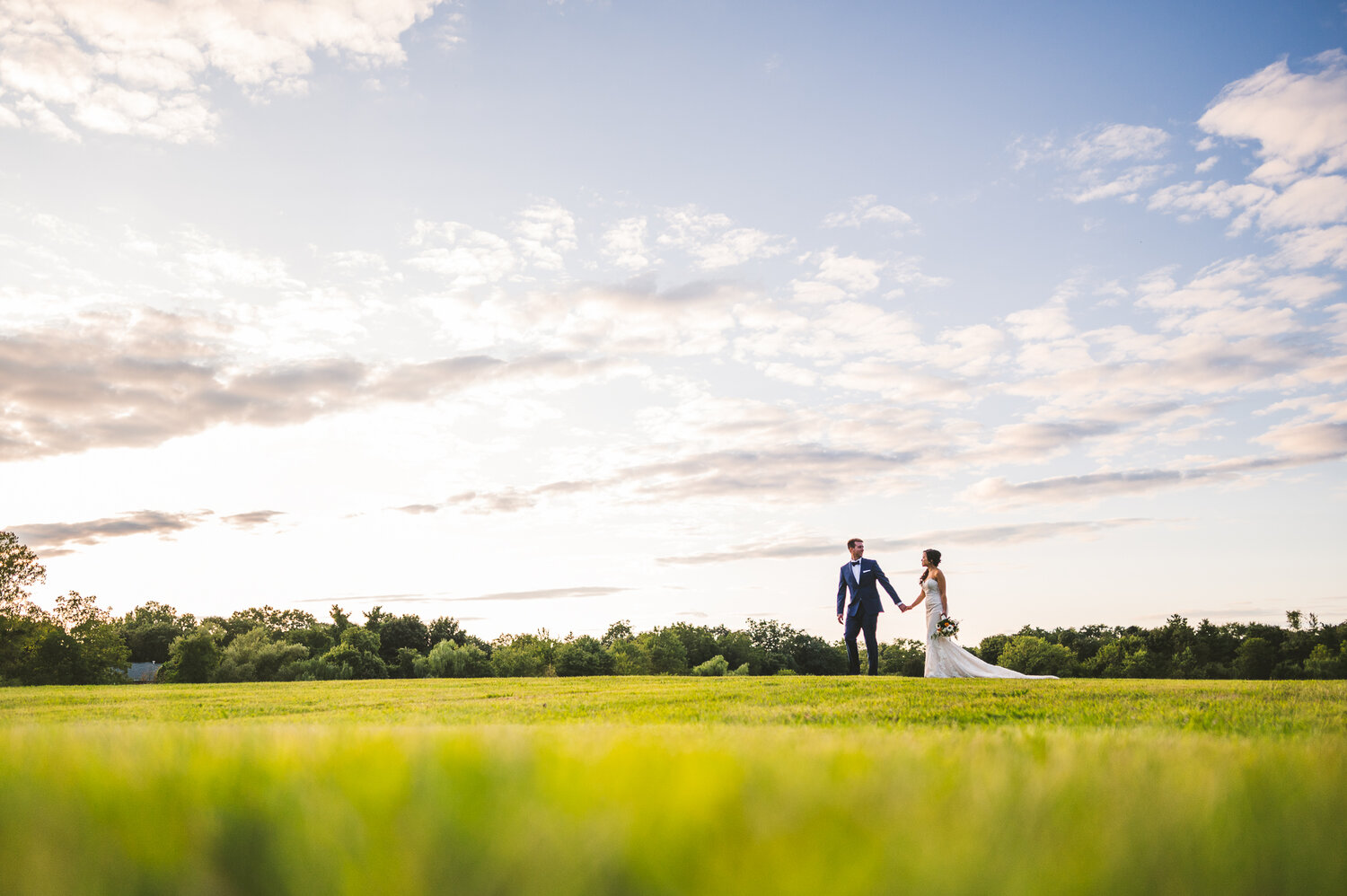 A New York wedding photo taken at the de Seversky Mansion in Long Island, New York